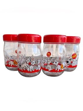 VTG Disney 101 Dalmatians Collectible Glass Storage Jar Set
